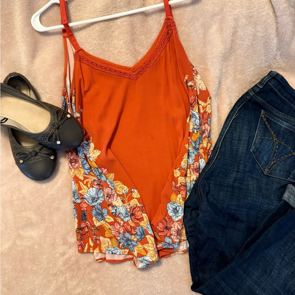 Torrid Orange Floral Camisole